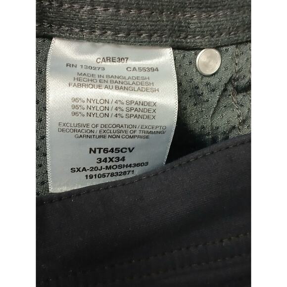 Wrangler All Terrain 34x34 Nylon Gray Zipper Pocket Straight Jeans/Pants - Picture 7 of 12